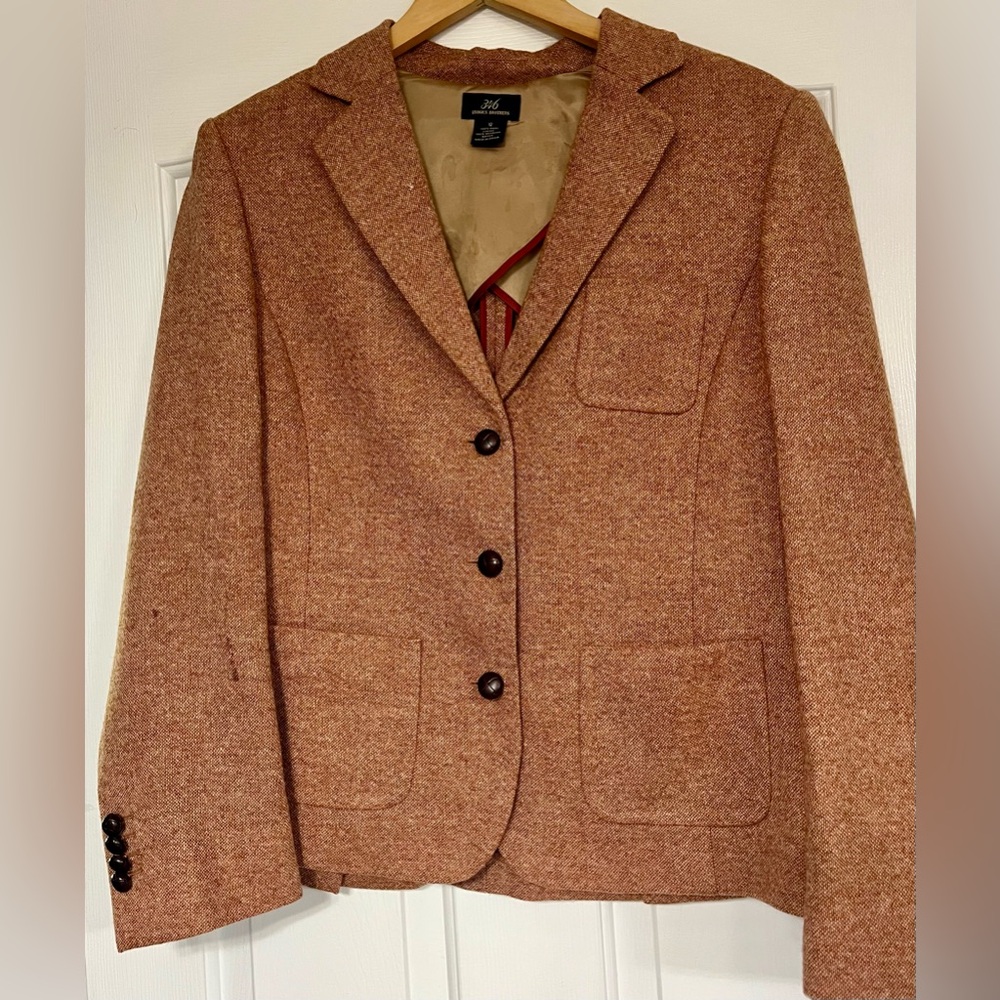 Brooks Brothers 346 Rust Red Women’s Wool Skirt Suit Like New Size 12